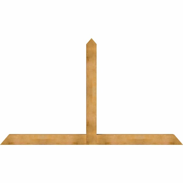 Ekena Millwork Saratoga Rough Sawn Timber Gable Bracket, Western Red Cedar, 108"W x 63"H x 6"D x 6"F, 14/12 Pitch GBW108X63X0606SAR00RWR - main